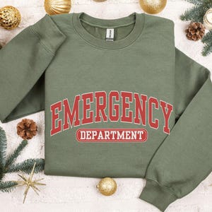 Sweat-shirt de Noël de l'infirmière Sweat-shirt de Noël de l'infirmière Chemise de Noël de l'infirmière Chemise de Noël du service des urgences