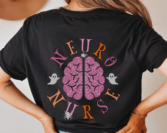 Halloween Neuro Nurse Shirt Neuro Icu Nurse Neuro Shirt Halloween Neuro Nurse Halloween Shirt Brain Shirt Nurse Halloween Tshirt Neuro Crew