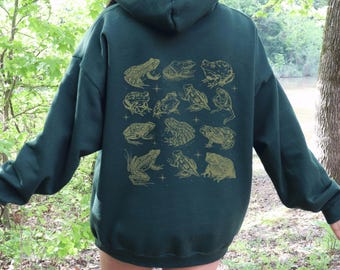 Frog Hoodie Frog Shirt Cottage Core Clothes Goblin Core Shirt Goth Cottage Core Goblinecore Clothes Whimsigoth Clothing Cottage Core Shirt
