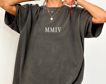 Couleurs confort 21e anniversaire pour elle 2004 Chemise MMIV Cadeau 21e anniversaire 21 Cadeau d'anniversaire pour son anniversaire Boy 21 Chemise 21e anniversaire