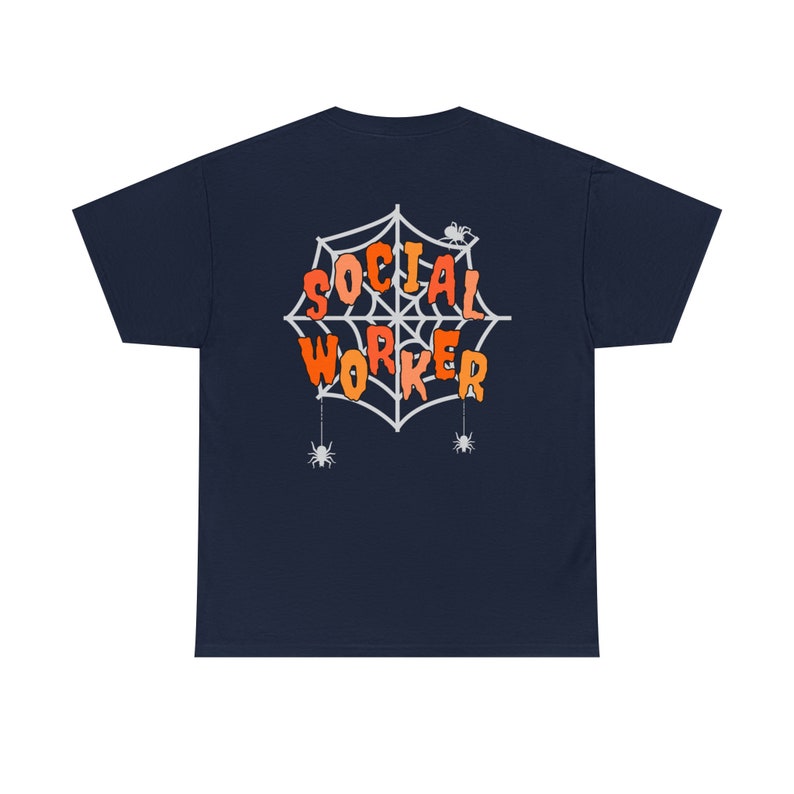 Halloween Social Worker Shirt Social Work Shirt Social Worker TShirt Social Worker Gift Social Worker Gifts Social Worker Clothing Social Navy