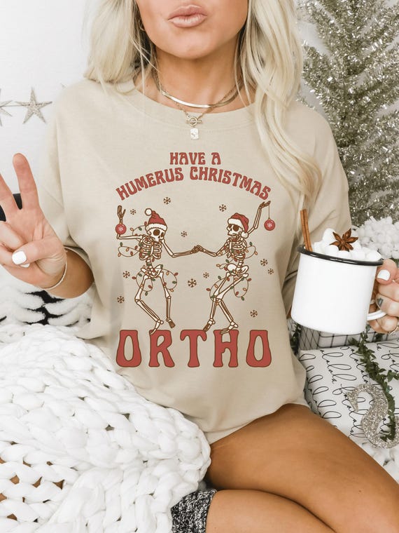 アトリエgg クリスマスシャツ クリスマス 整形外科シャツ 整形外科看護師クリスマスシャツ 整形外科