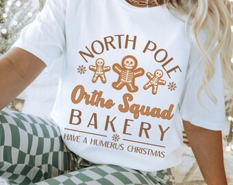 Weihnachten Ortho Shirt Orthopädische Krankenschwester Weihnachten Shirt Ortho Weihnachten Shirt Ortho Skelett Shirt Ortho Lebkuchen TShirt Orthopädische