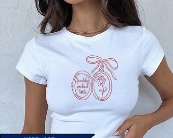 Freshly Picked Rose Big Little Shirts Locket Big Little Baby Tee Flower Big Little Baby Tee Floral Big Little Reveal Shirts Big Little Rose