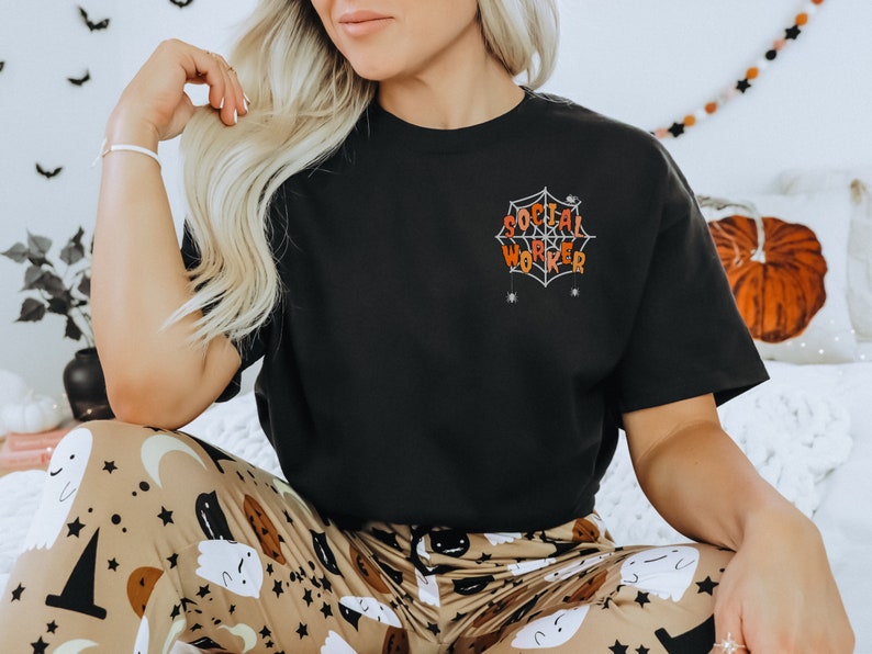 Halloween Social Worker Shirt Social Work Shirt Social Worker TShirt Social Worker Gift Social Worker Gifts Social Worker Clothing Social image 2