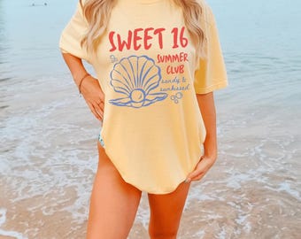 Comfort Colors Sweet 16 Beach Shirt Sweet 16 At Sea Shirt Sweet 16 Shirt Sweet Sixteen Gift Sweet 16 Gifts For Girls Sweet Sixteen Shirt