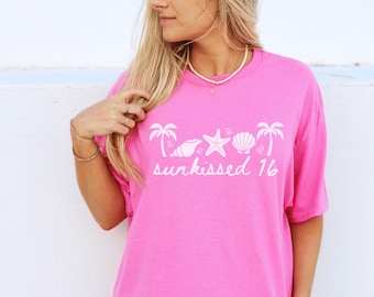 Sunkissed 16 Shirt Sweet 16 Beach Theme Sweet 16 Shirt Sweet 16 At Sea Shirt Sweet Sixteen Gift Sweet 16 Gifts For Girls Sweet Sixteen Shirt