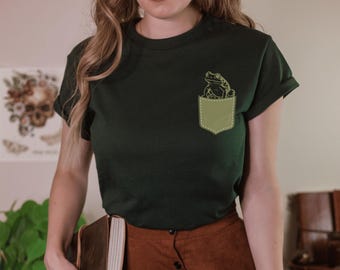 Goblincore Shirt Frog Shirt Goblincore Clothing Cottagecore Shirt Dark Academia Shirt Dark Academia Clothing Goblincore Clothes Whimsigoth