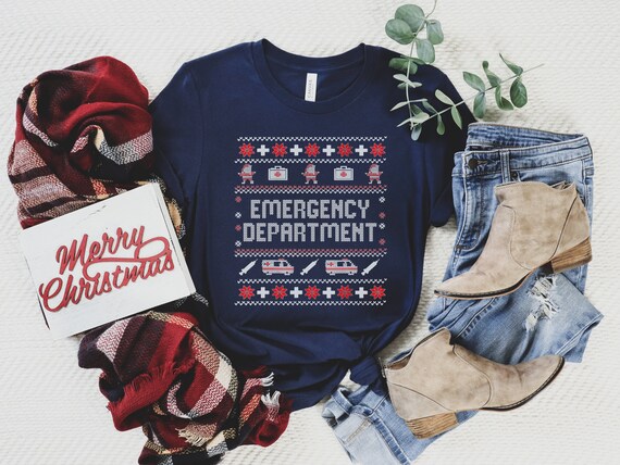 Christmas Nurse Shirt Er Nurse Shirt Emergency Department Shirt Nurse Christmas Shirt Christmas Emergency Nurse Shirt Er Shirt Er Xmas