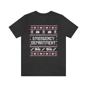 Christmas Nurse Shirt Er Nurse Shirt Emergency Department Shirt Nurse Christmas Shirt Christmas Emergency Nurse Shirt Er Shirt Er Xmas Dark Grey Heather