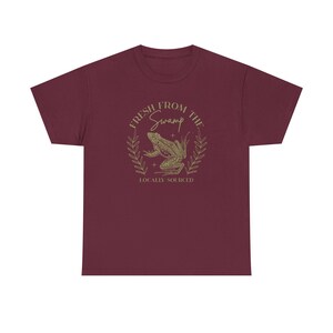Frog Shirt Whimsigoth Clothing Goblin Core Clothes Goblincore Clothing Cottage Core Shirt Goblincore Clothes Dark Academia Shirt Plus Size Maroon