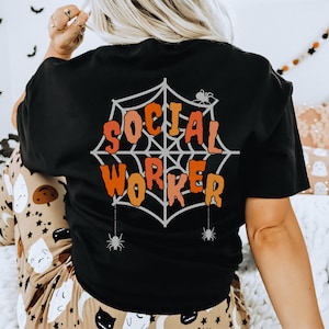 Halloween Social Worker Shirt Social Work Shirt Social Worker TShirt Social Worker Gift Social Worker Gifts Social Worker Clothing Social image 1