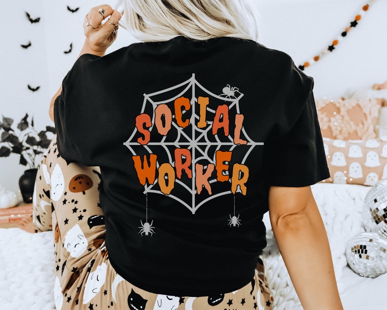 Halloween Social Worker Shirt Social Work Shirt Social Worker TShirt Social Worker Gift Social Worker Gifts Social Worker Clothing Social image 1