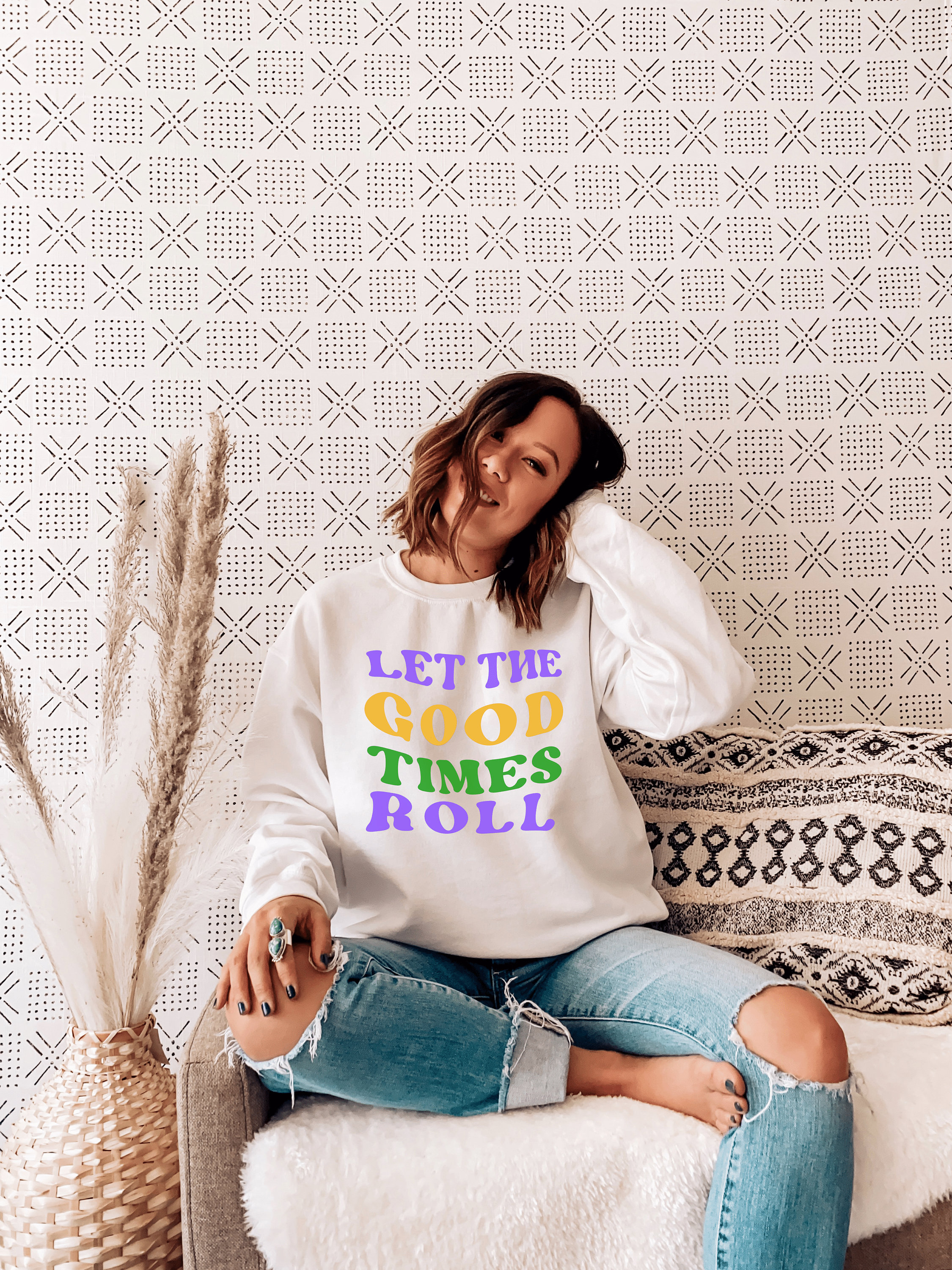 Let the Good times roll Mardi Gras Sweatshirt Mardi Gras Shirt Women Funny Mardi Gras Shirt New Orleans Shirt Parade Shirt Fat Tuesday