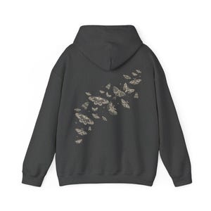 Moth Hoodie Moth Shirt Dark Cottage Core Clothes Whimsigoth Hoodie Moths Shirt Cottagecore Goblincore Luna Moth Goblincore Shirt Insect Dark Heather