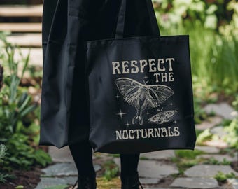 Luna Moth Bag Moth Tote Bag Bug Bag Whimsigoth Bag Goth Bag Insect Tote Bag Dark Cottage Core Tote Bag Cottagecore Entomology Bag Goblincore
