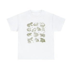 Camiseta de Sapo, Roupa Whimsigoth, Camiseta Cottage Core, Camiseta Goblincore, Camiseta "Cara, eu amo sapos", Camiseta Dark Academia, Cottagecore Sombrio, Goblin Core White