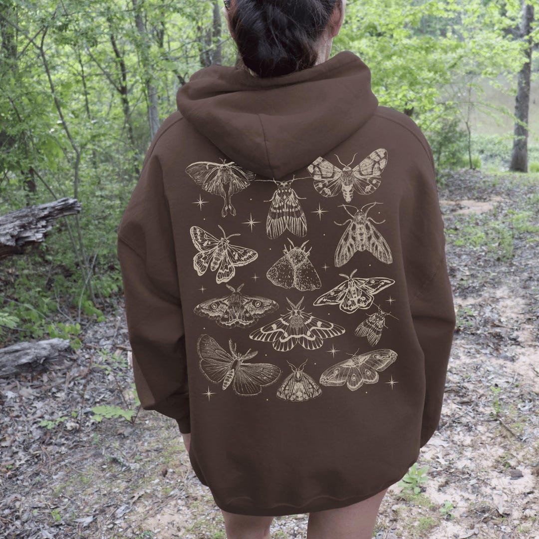 Moth Shirt Whimsigoth Hoodie Moths Shirt Dark Cottage Core Clothes ...