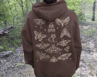 Moth Shirt Whimsigoth Hoodie Moths Shirt Dark Cottage Core Clothes Cottagecore Goblincore Luna Moth Shirt Goblin Hoodie Cottage Core