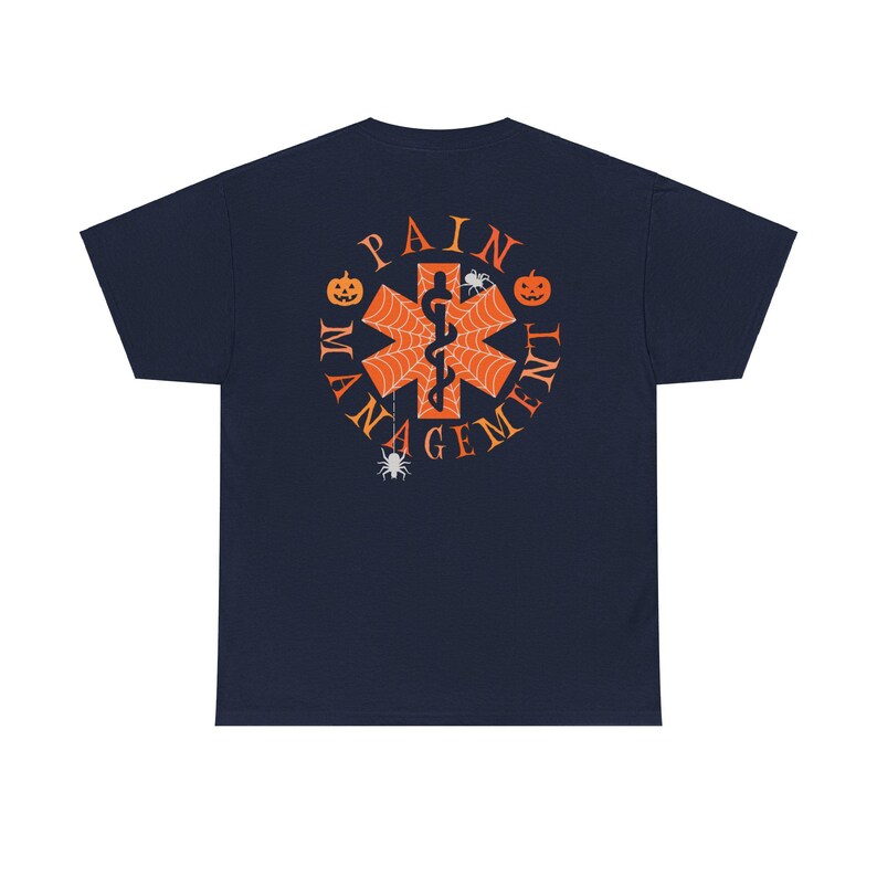Halloween Pain Management Shirt Halloween Pain Mgmt Shirt Pain Management RN Shirt Nurse Halloween Shirt Pain Nurse Shirt Nursing Apparel Navy