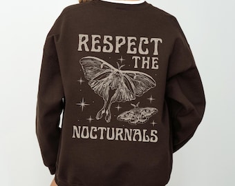 Moth Sweatshirt Moth Shirt Moths Shirt Whimsigoth Clothing Cottagecore Goblincore Luna Moth Dark Cottage Core Clothes Goblincore Shirt