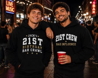Magliette personalizzate per bere, felpa con cappuccio per il giro dei bar, regali per il 21° compleanno per ragazzi, felpa con cappuccio per il 21° compleanno, felpa con cappuccio taglie forti, maglietta divertente per il 21° compleanno, 21°