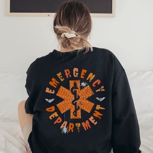 Halloween Emergency Department Sweatshirt Emergency Nurse Sweatshirt Er Nurse Sweatshirt Emergency Room Sweatshirt Er Sweatshirt Emergency