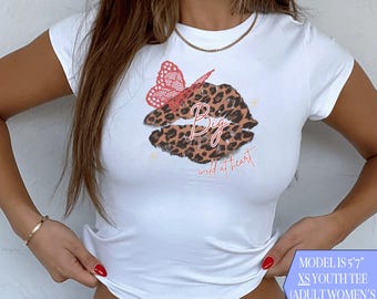 Big Little Cheetah Lips Shirts Big Little Shirts Leopard Big Little Baby Tee Big Little Reveal Kiss Sorority Big Little Reveal Shirts Wild