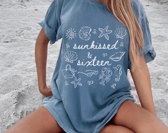 Comfort Colors Sweet 16 Beach Theme Sweet 16 At Sea Shirt Sweet 16 Shirt Sweet Sixteen Gift Sweet 16 Gifts For Girls Sweet Sixteen Shirt