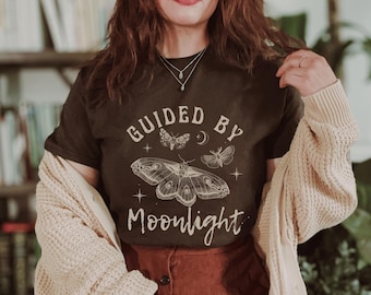 Moth Shirt Moths Shirt Dark Cottage Core Clothes Whimsigoth Clothing Cottagecore Goblincore Shirt Luna Moth Insect Shirt Plus Size Clothes
