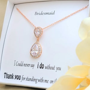 Double Teardrop Necklace. Silver Double TeardropNecklace. Rose Gold Teardrop AAA+ Cubic Zirconia Necklace. Gold Double Teardrop Necklace.