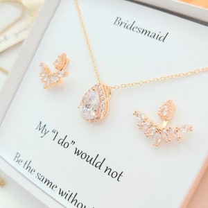 Cubic Zirconia Teardrop Stud Earring Crawler. Rose gold Leaf with Cubic teardrop Stud Earring Crawler. Cubic Zirconia Leaf Crawler.
