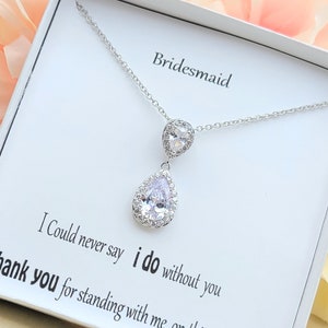 Double Teardrop Necklace. Silver Double TeardropNecklace. Rose Gold Teardrop AAA+ Cubic Zirconia Necklace. Gold Double Teardrop Necklace.