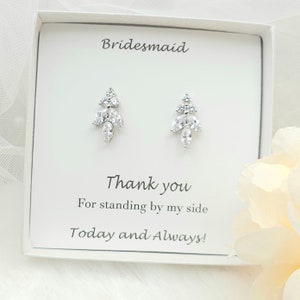 Minimalist Tree ROSE GOLD, SILVER Earring. Bridesmaid Earring. Bridal Earring. Wedding Earring.
