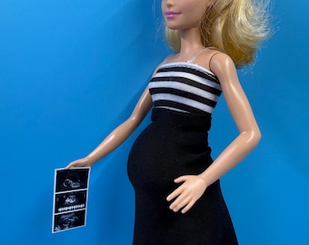 13-inch modepop babybuik zwangerschap buik en echografie