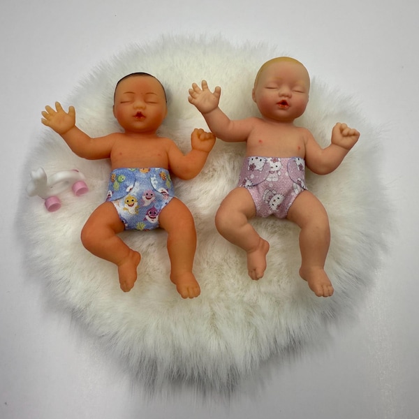 Cloth Diaper for Zuru My Mini Baby - 1 Piece - With Adhesive Fastener!
