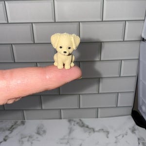 Dollhouse Miniature Toy Knitted Dog Faux Stuffed Animal