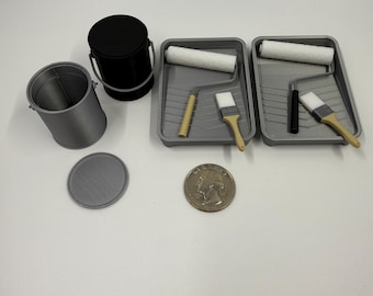 Accesorios de pintura para casas en miniatura a escala 1:6