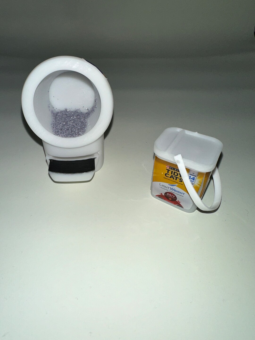 Miniature 1:12 Scale Litter Robot Cat Box and Scoop Litter for ...