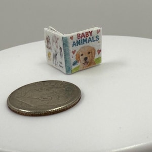 Miniatuurpoppenhuisspeelgoed Zachte doek/stof Boek babydieren
