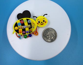 Miniature 1:12 Scale Busy Bee Crib Activity Toy for Dollhouse