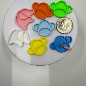 Miniature Child or Baby Mini Animal Plate for 1:12 Dollhouse or My Mini Baby