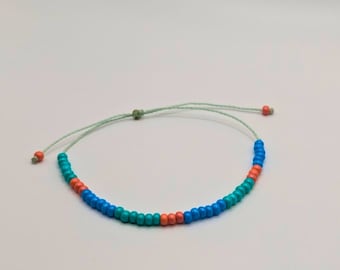 Pulsera de cuentas de coral: tobillera ajustable e impermeable