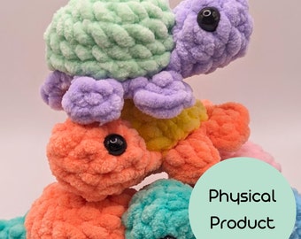 Op maat gemaakte schildpad knuffel | Fysiek product, premium handgemaakt gehaakt dier, op bestelling gemaakt gehaakte Amigurumi