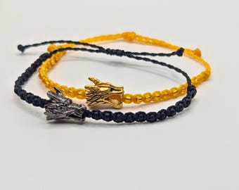 Fourth Wing Dragon Bracelet: Macrame Friendship Jewelry
