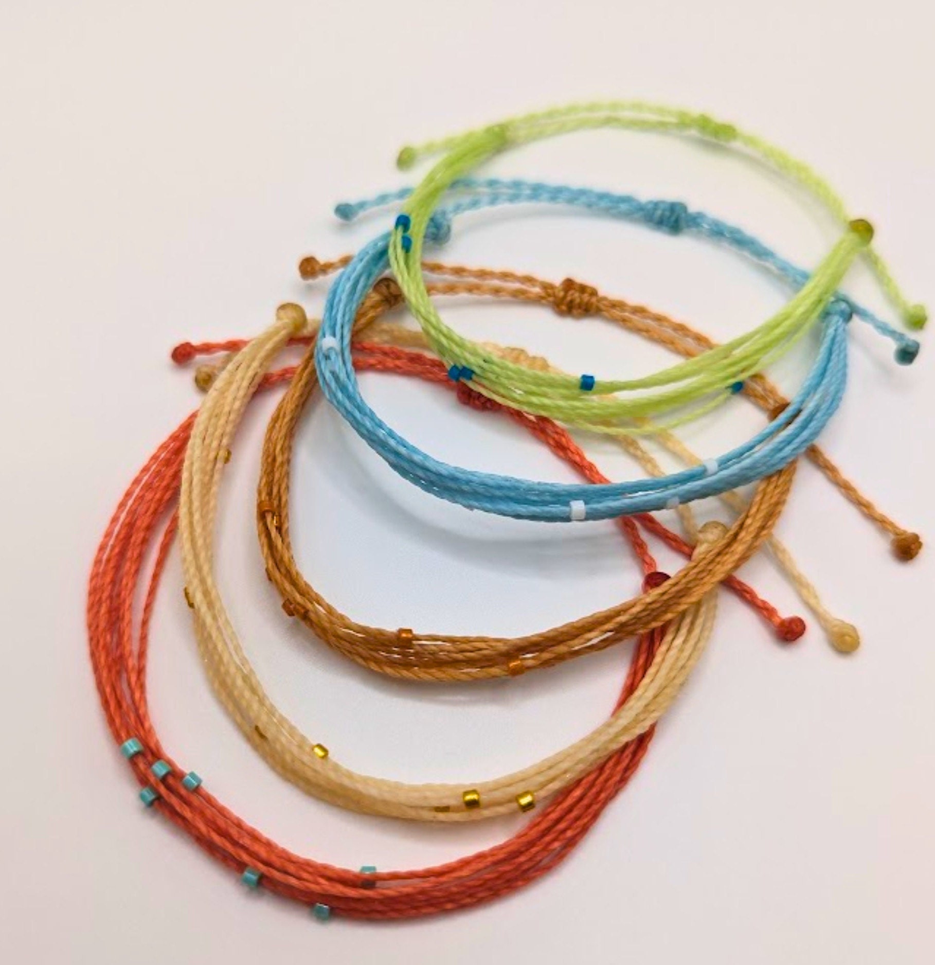 Miyuki Delica String Bracelet Set Beachy Adjustable Friendship Bracelet Handmade Pura Vida Style Bracelet Minimalist Waterproof Jewelry Etsy