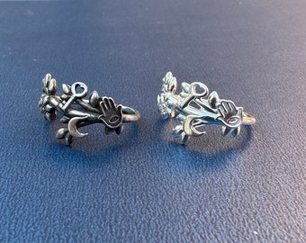 Sterling Silver Italian Cimaruta Folk Magic Good Luck Charm