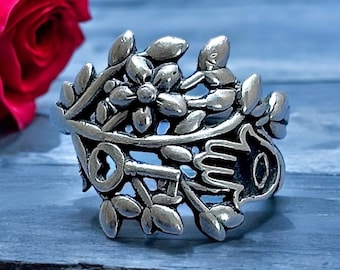 Sterling Silver Cimaruta Road Opener Ring