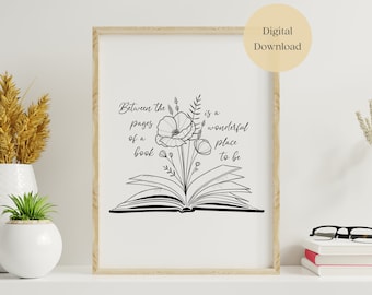 Printable Download Between the pages of a book is a wonderful place to be