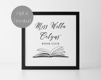 Printable Download Miss Willa Colyns&#39; Book Club, From Blood and Ash series by Jennifer L Armentrout